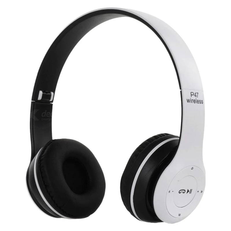 هدفون بلوتوثی مدل P47 EDR بدون قابلیت نویز کنسلینگ، درگاه USB Type-C، دارای شیار کارت حافظه، مقاومت در برابر رطوبت و عرق