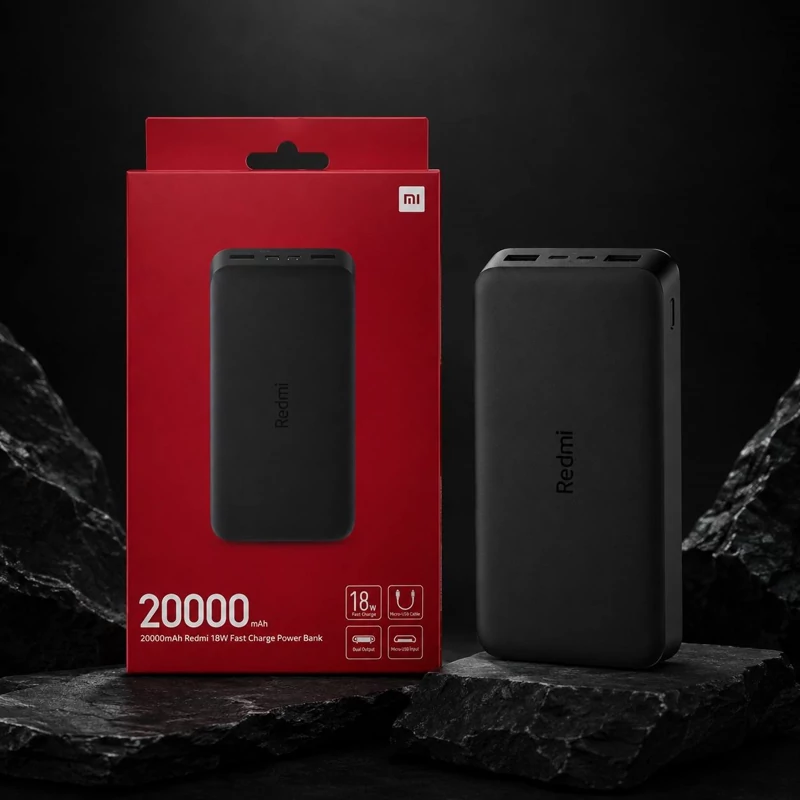 پاوربانک 18 وات شیائومی مدل Redmi PB200LZM ظرفیت 20000 میلی آمپر اورجینال فست شارژ با ضمانت 12 ماهه