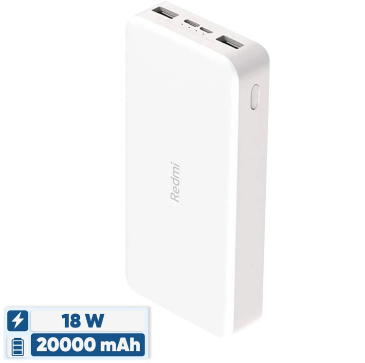 پاوربانک 18 وات شیائومی مدل Redmi PB200LZM ظرفیت 20000 میلی آمپر اورجینال فست شارژ با ضمانت 12 ماهه