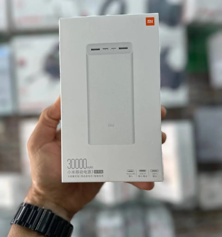 پاوربانک 18 وات شیائومی مدل Mi PB3018ZM ظرفیت 30000 میلی آمپر شیائومی اصل + پلمپ + ضمانت (12 ماه گارانتی)